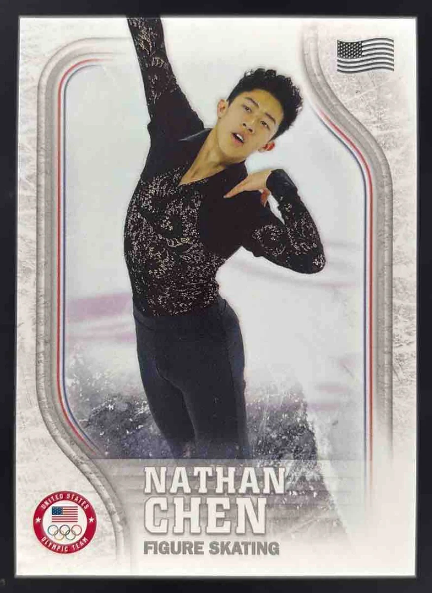 2018 Topps U.S. Olympic & Paralympic Team Hopefuls U.S. Flag Nathan Chen /99