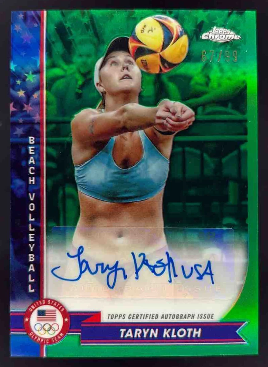2024 Topps Chrome US Olympics Autographs Green #AU-TK Taryn Kloth Auto /99