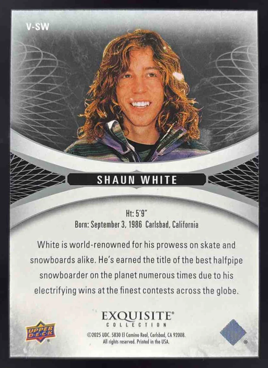 2025 Upper Deck Goodwin Champions Exquisite Collection #V-SW Shaun White /99 - Image 2