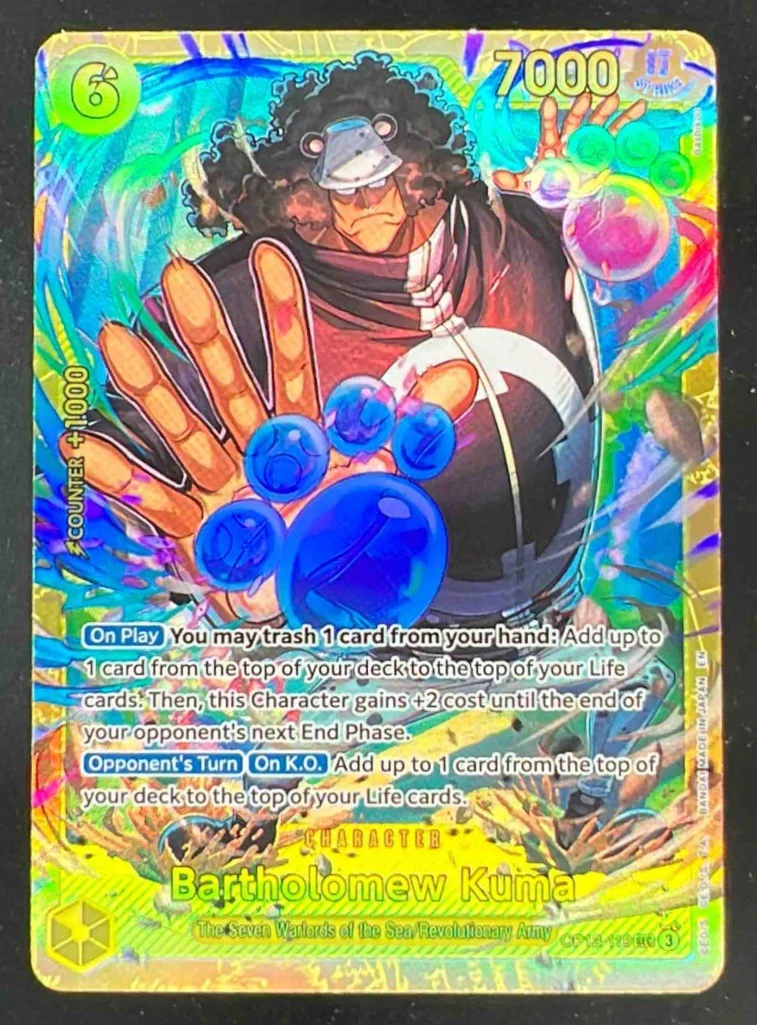 2025 One Piece Legacy of the Master #OP12-119 Bartholomew Kuma Secret Rare