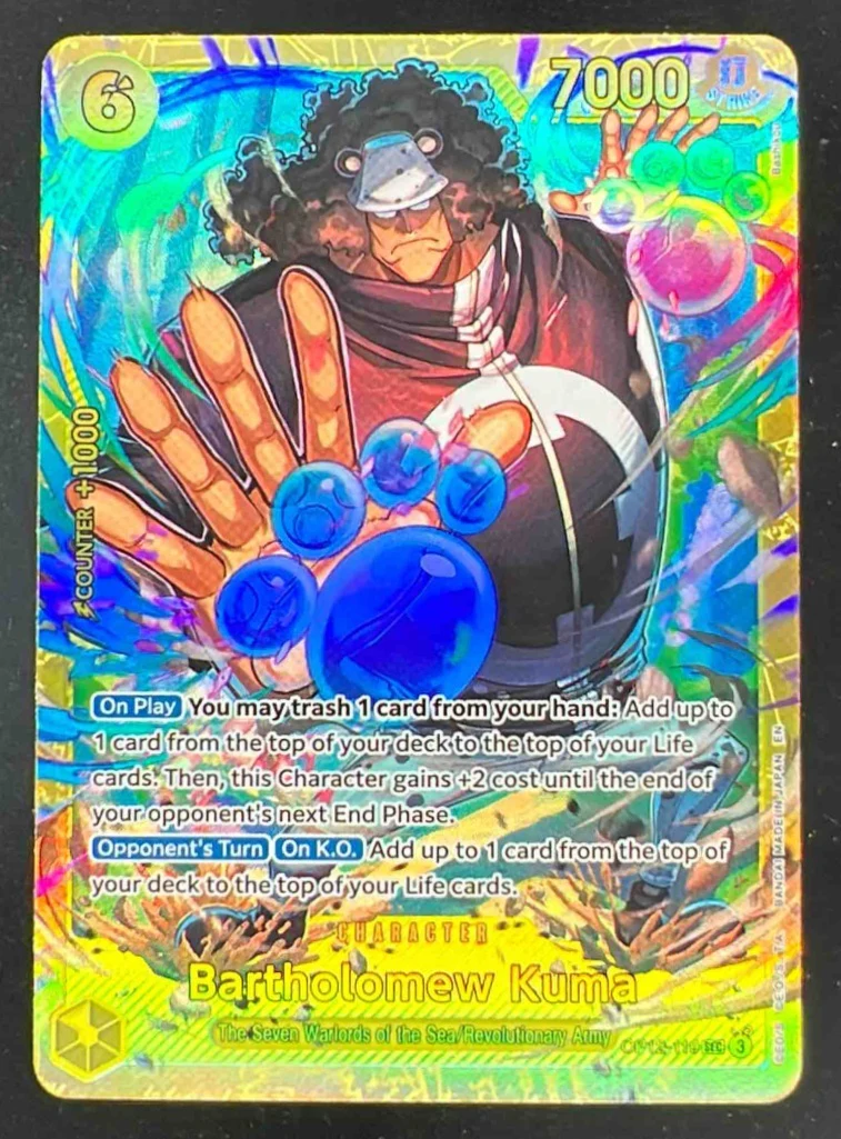 2025 One Piece Legacy of the Master #OP12-119 Bartholomew Kuma Secret Rare