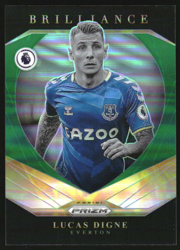 2021 Panini Prizm English Premier League Brilliance Prizms Green Lucas Digne /5