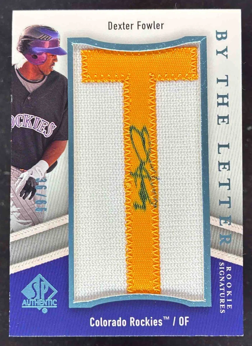 2009 SP Authentic By The Letter Rookie Dexter Fowler Autograph RC Auto /65