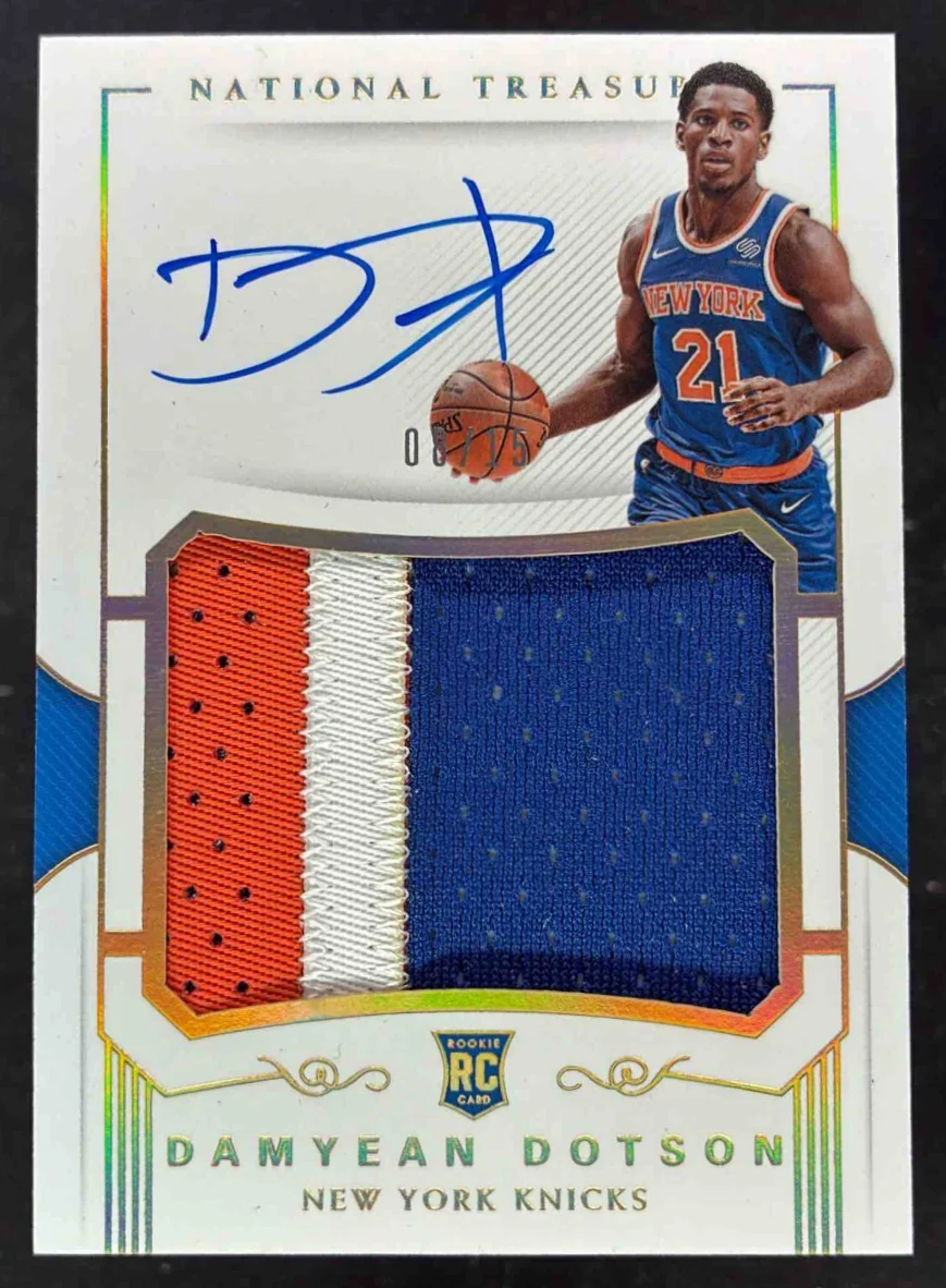2017-18 National Treasures Limited Edition FOTL #146 Damyean Dotson RC Auto /15