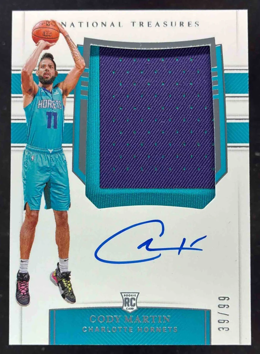 2019-20 Panini National Treasures #131 Cody Martin RC Auto /99