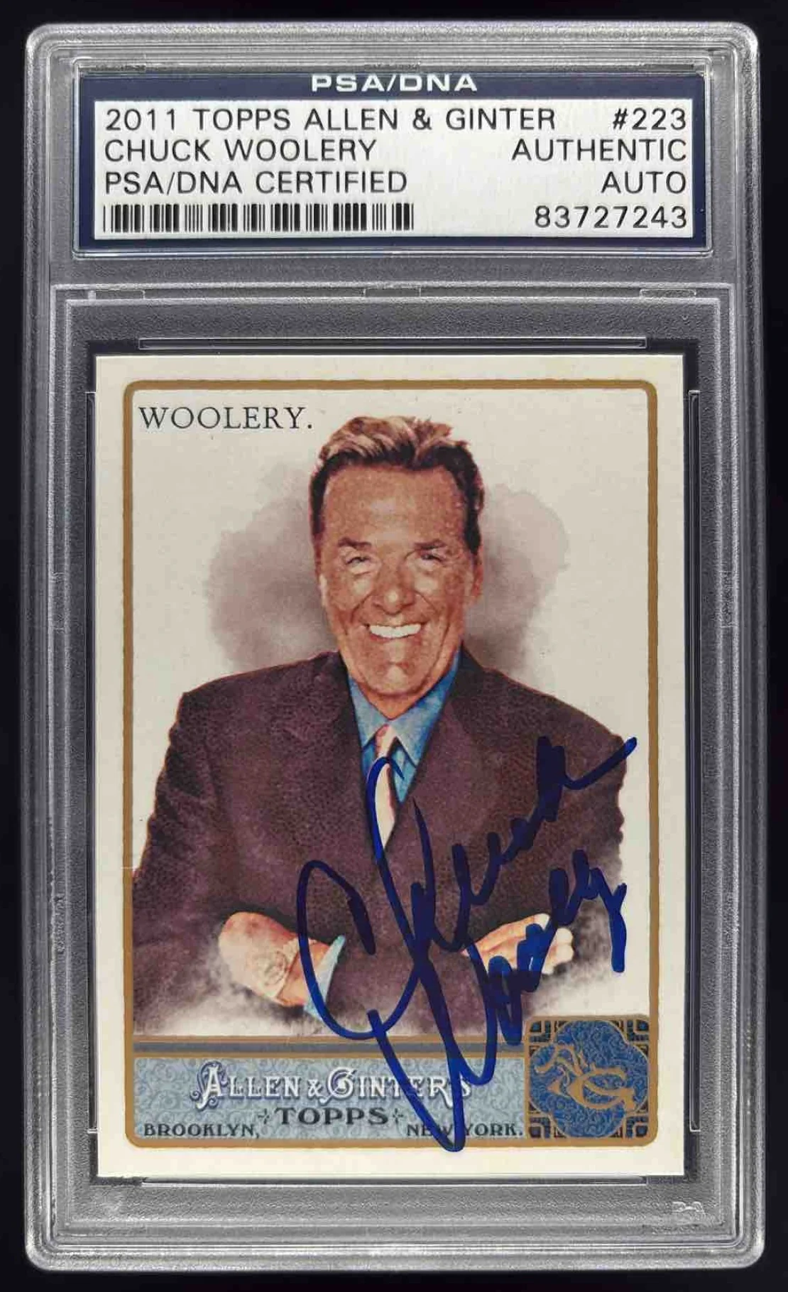 2011 Topps Allen & Ginter #223 Chuck Woolery Auto PSA Authentic