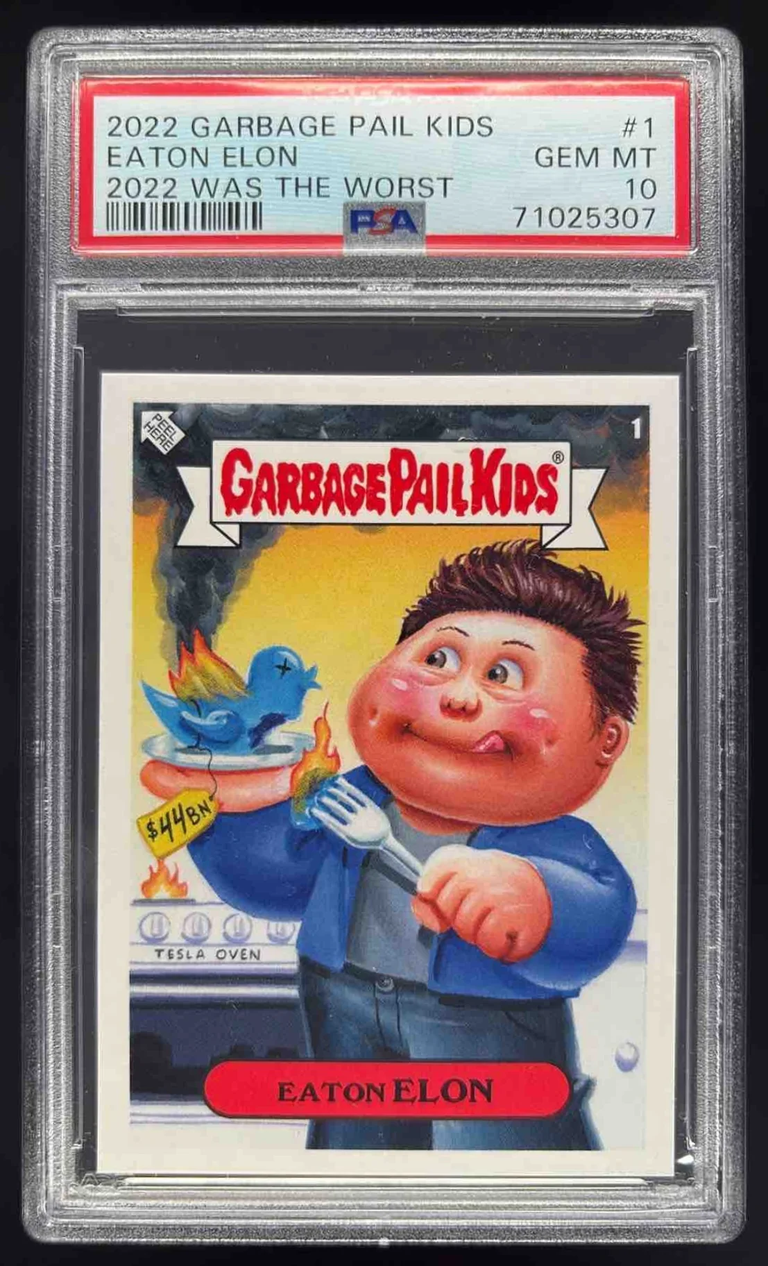 2022 Garbage Pail Kids 2022 Was the Worst #1 Eaton Elon PSA 10
