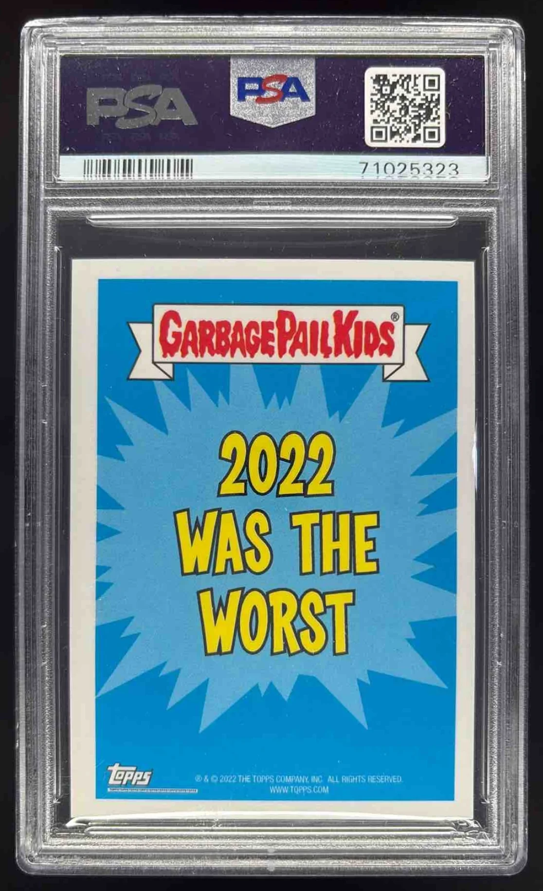 2022 Garbage Pail Kids 2022 Was the Worst #1 Eaton Elon PSA 10 - Image 2