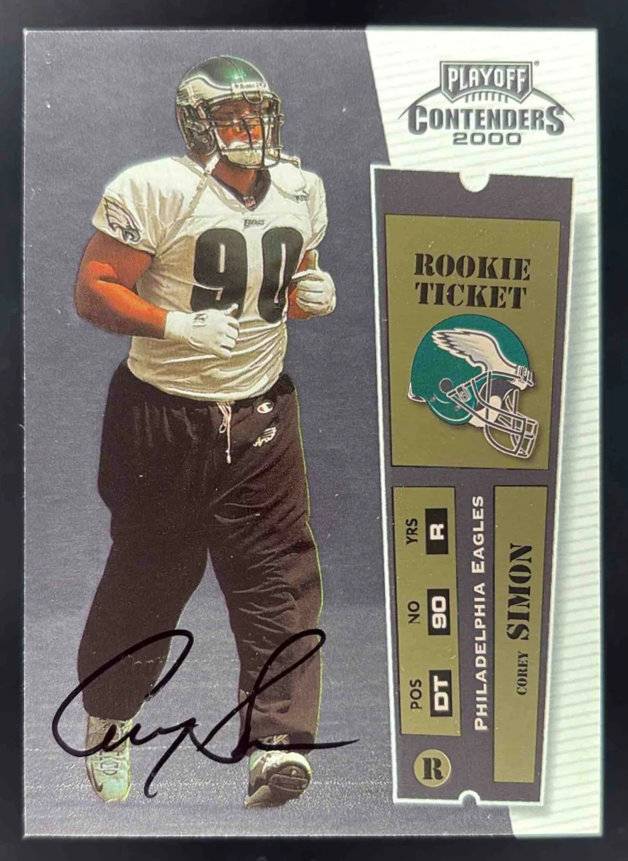 2000 Playoff Contenders #102 Corey Simon RC Auto