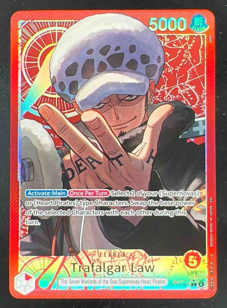Trafalgar Law - OP14-001 Alternate Art - The Azure Sea's Seven OP14