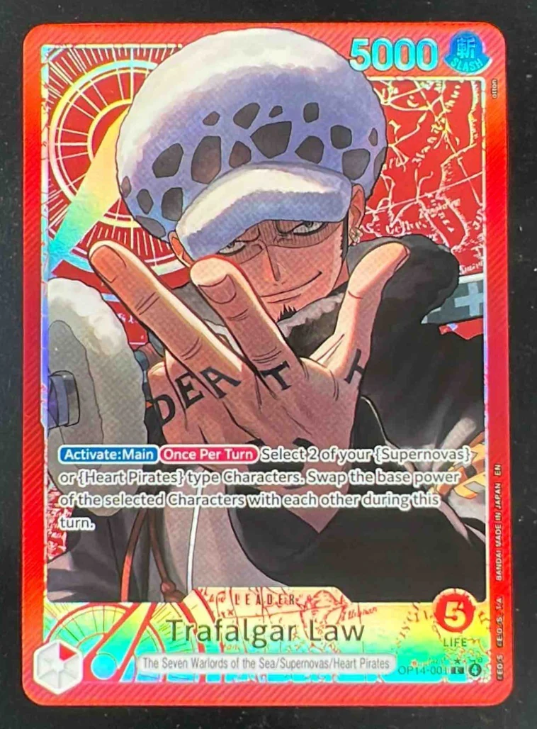 Trafalgar Law - OP14-001 Alternate Art - The Azure Sea's Seven OP14