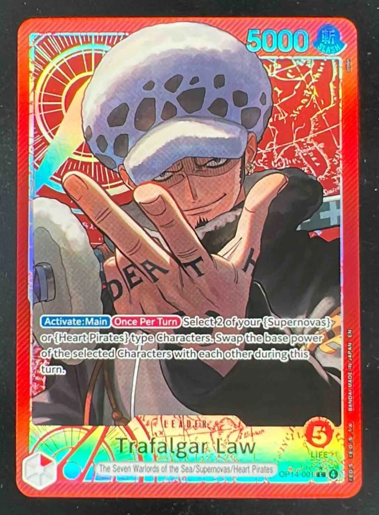 Trafalgar Law - OP14-001 Alternate Art - The Azure Sea's Seven OP14