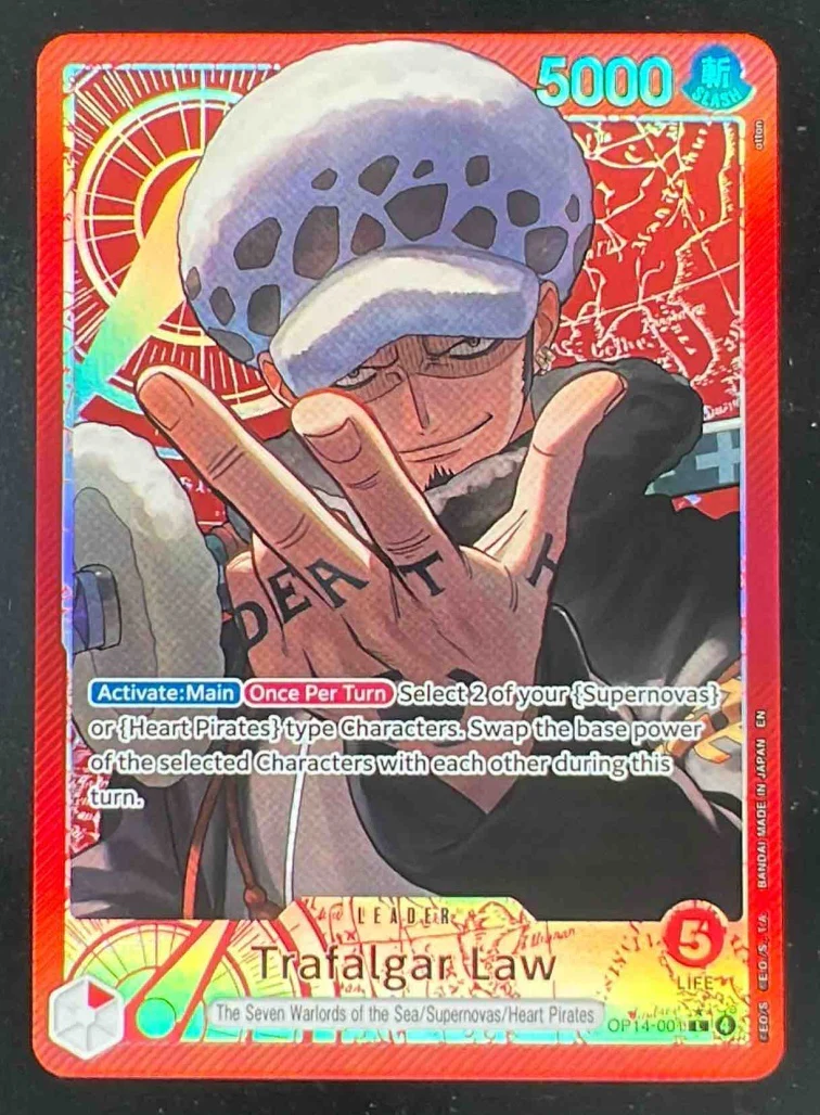 Trafalgar Law - OP14-001 Alternate Art - The Azure Sea's Seven OP14