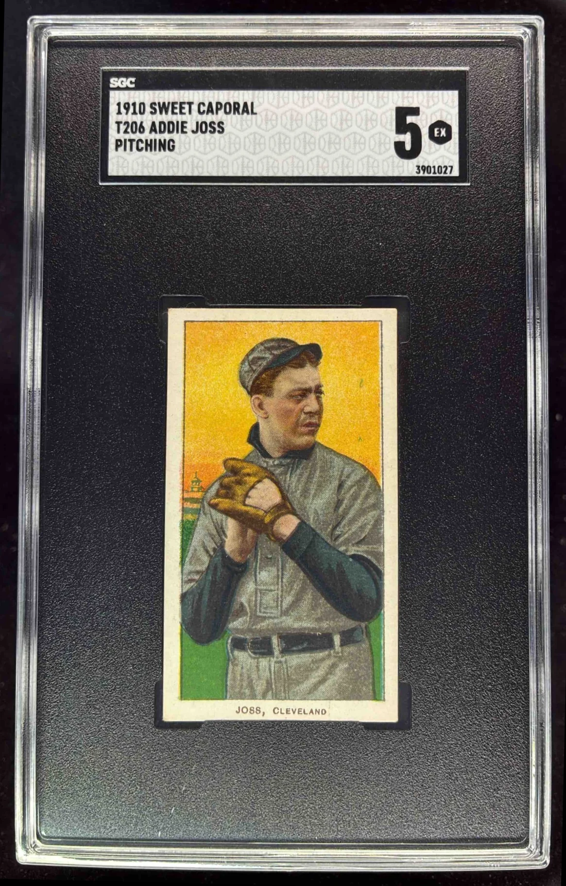 1910 Sweet Caporal T206 Addie Joss Pitching SGC 5