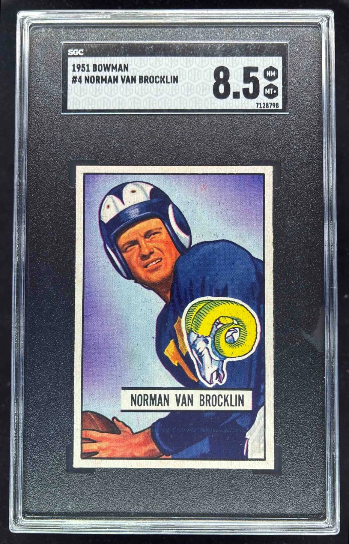 1951 Bowman #4 Norman Van Brocklin SGC 8.5