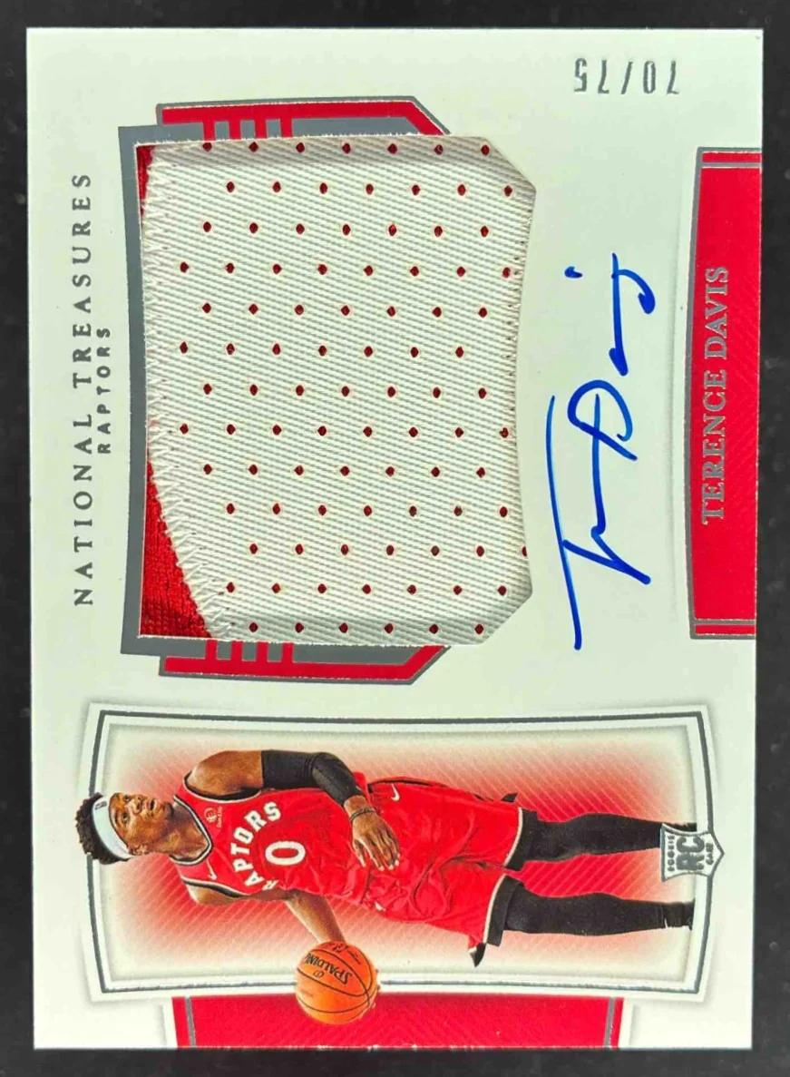 2019 National Treasures Rookie Patch Horizontal #147 Terence Davis RC Auto /75