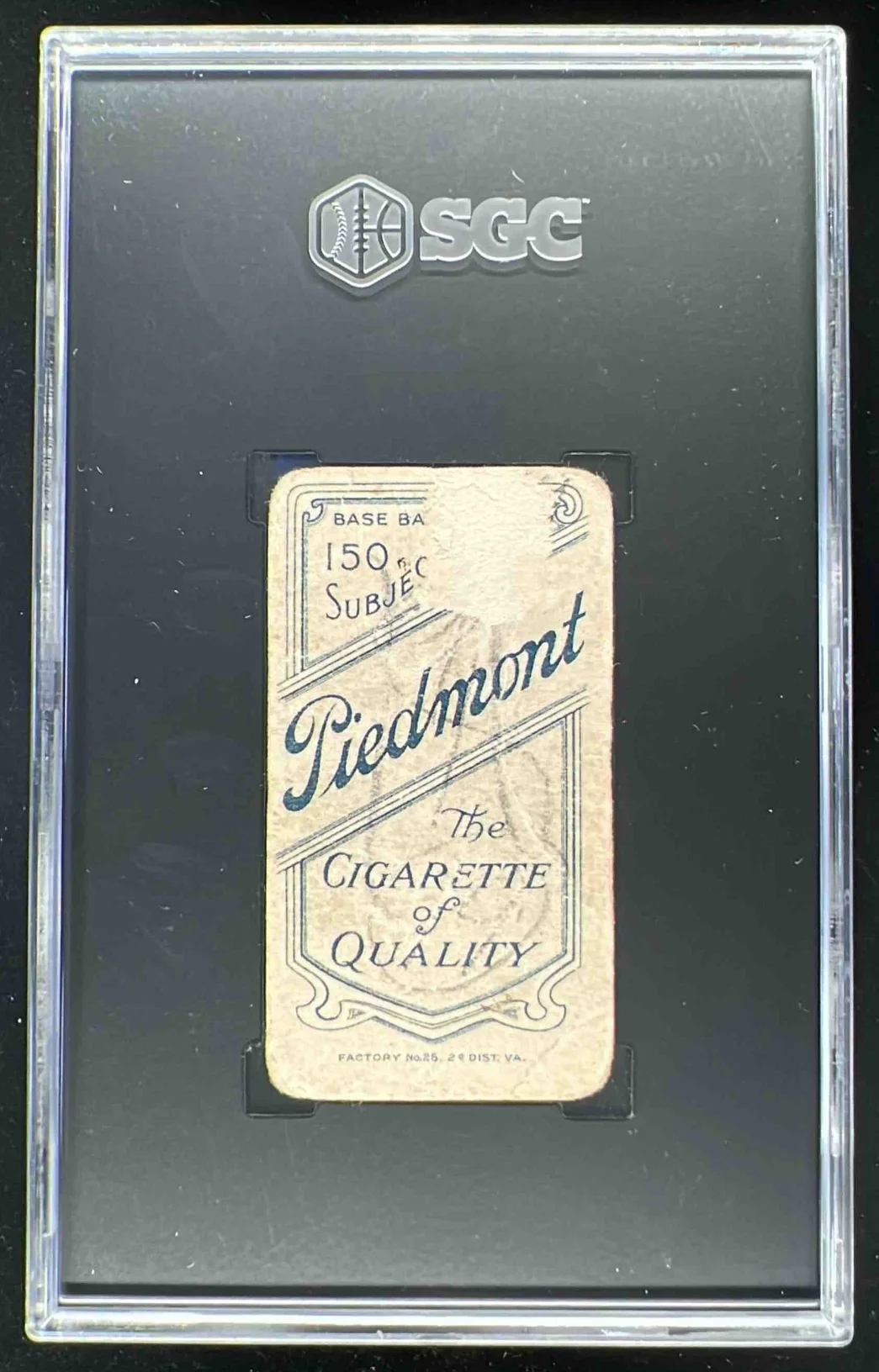 1909 Piedmont Cigarettes T206 Christy Mathewson White Cap SGC 1 - Image 2