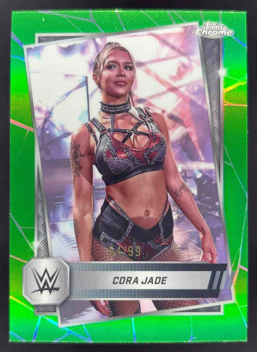 2025 Topps Chrome WWE Green Refractors #136 Cora Jade /99