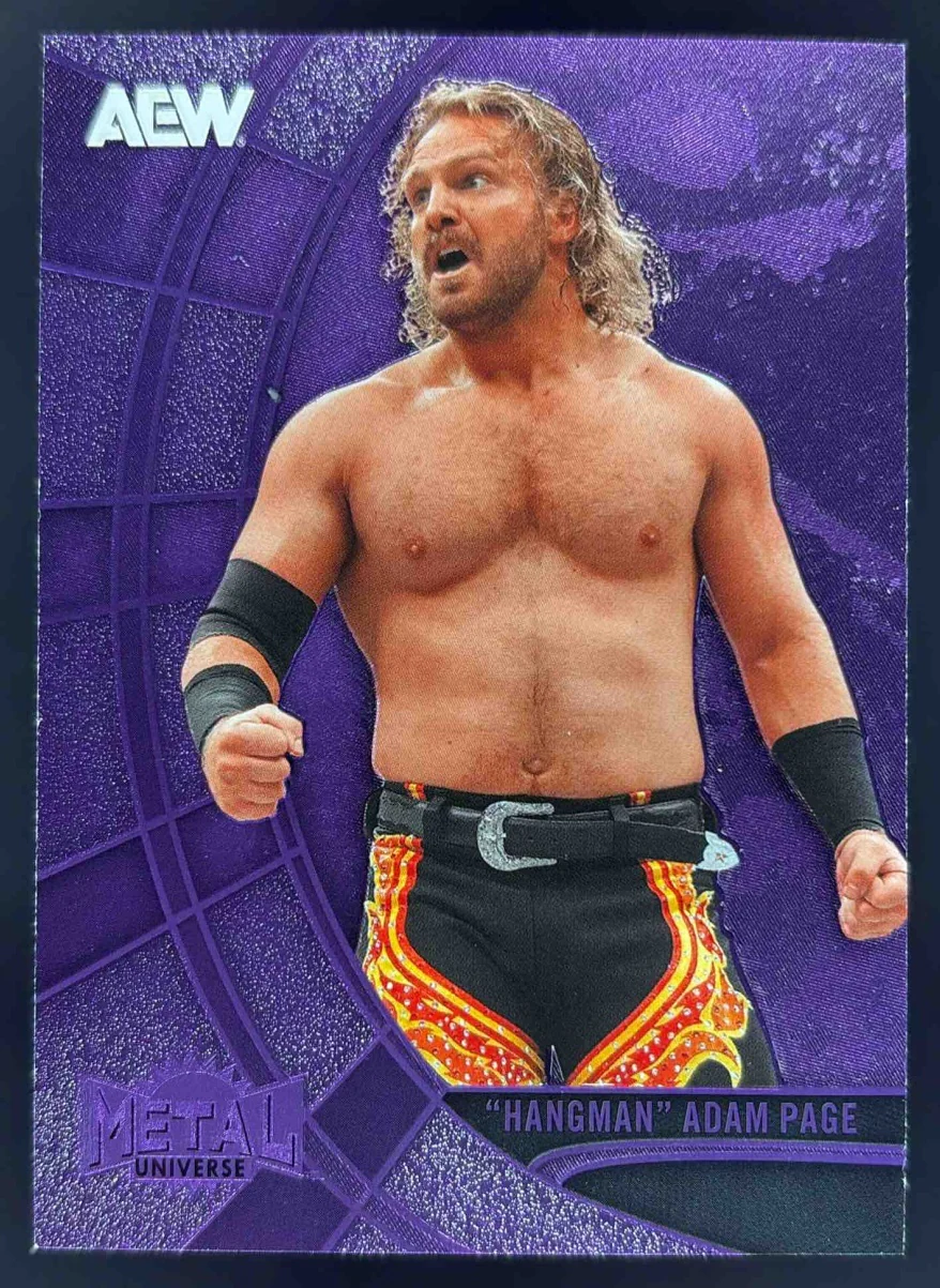 2025 Skybox Metal Universe AEW Wrestling Purple FX #74 Hangman Adam Page /199