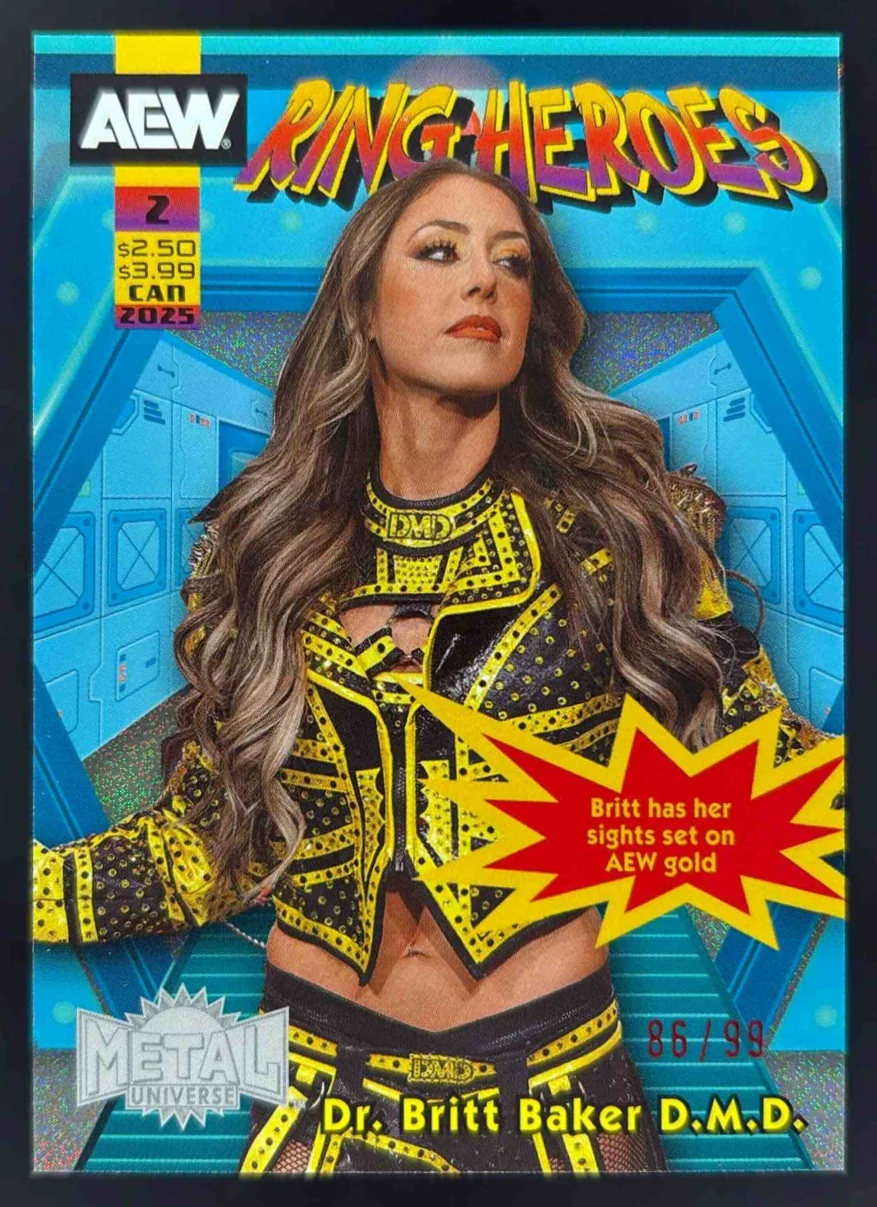 2025 Skybox Universe AEW Wrestling Ring Heroes Gold Dr. Britt Baker D.M.D./99