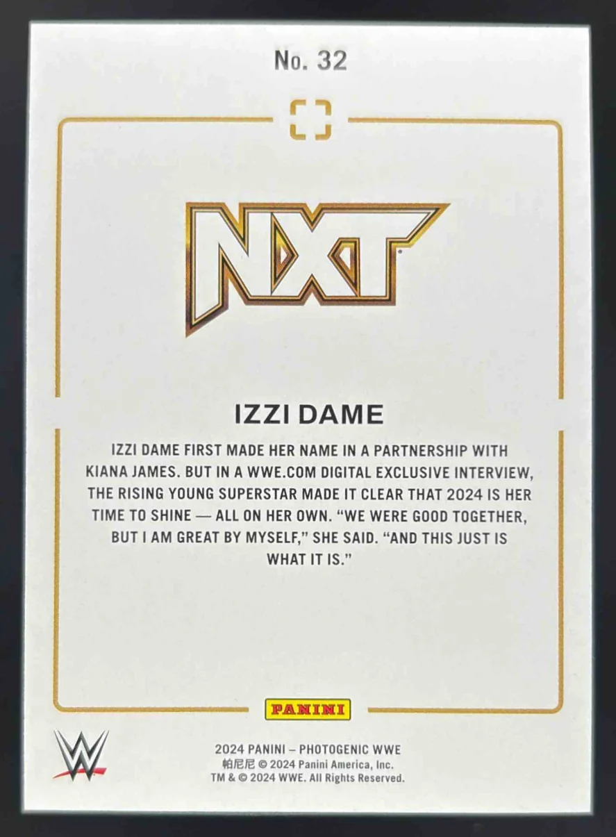 2024 Panini Photogenic WWE Diamond #32 Izzi Dame /75 - Image 2