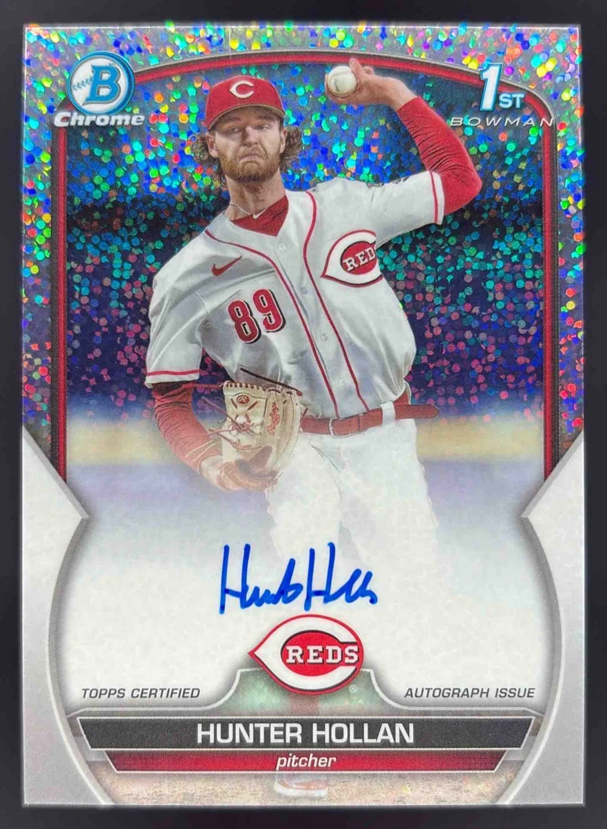 2023 Bowman Draft Chrome Sparkle Refractor #CDA-HH Hunter Hollan RC Auto /71