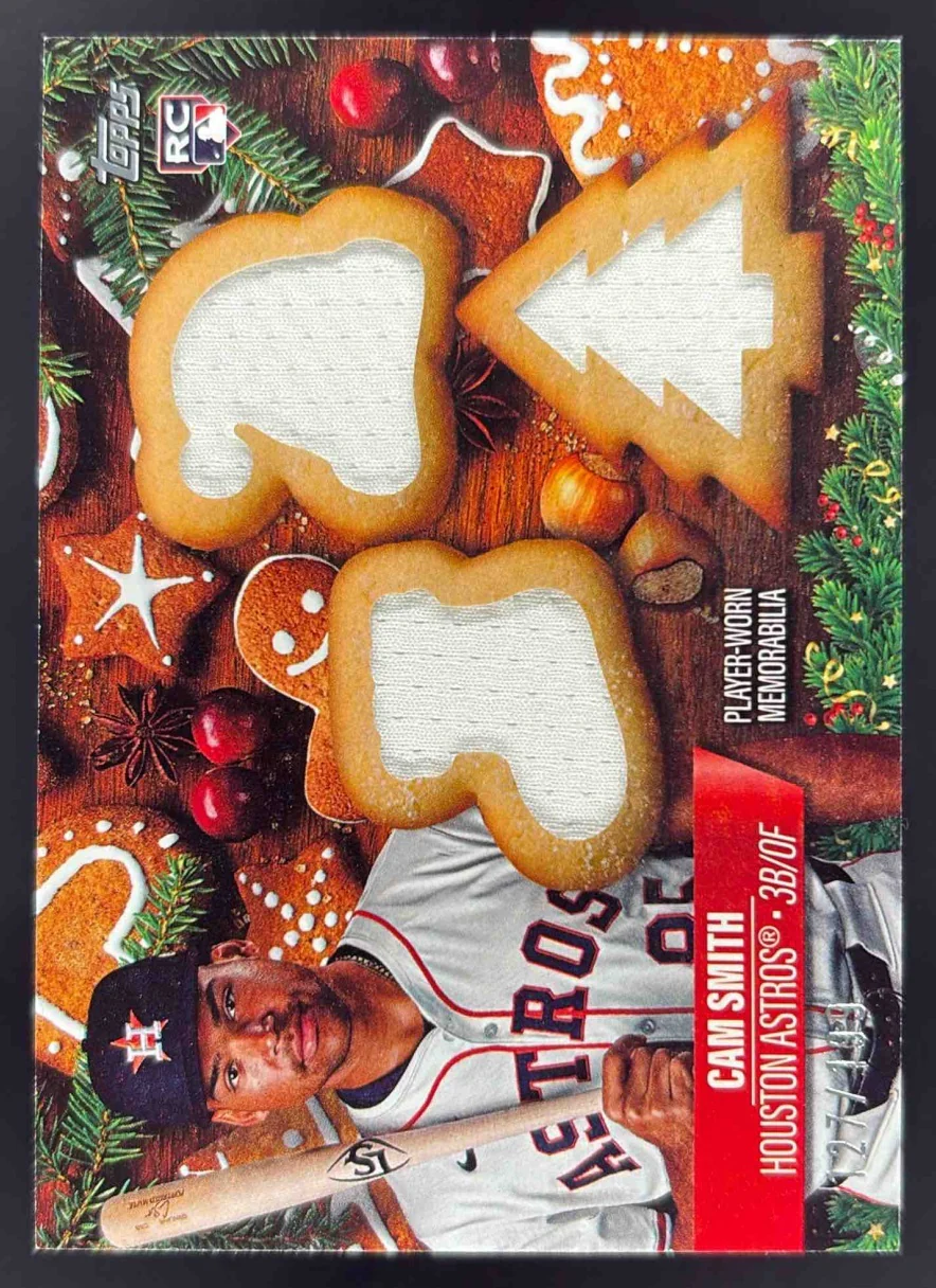 2025 Topps Holiday Player Holiday Shaped Relic #HSR-CS Cam Smith MEM RC