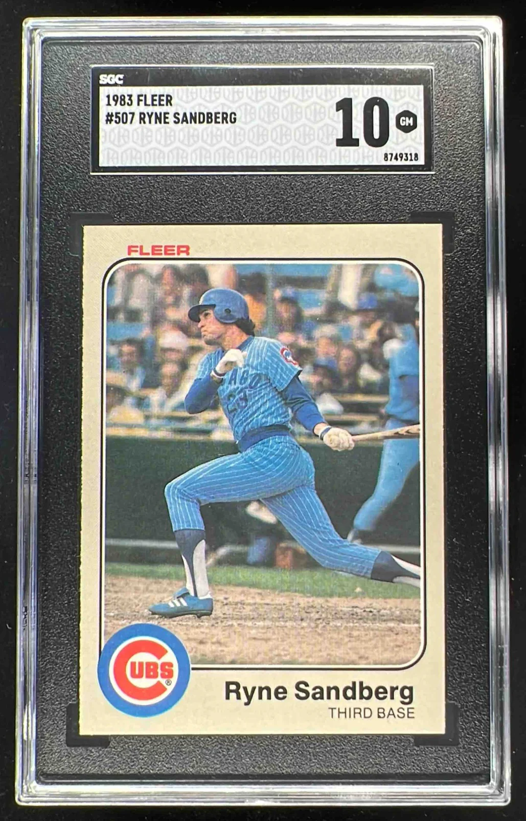 1983 Fleer #507 Ryne Sandberg RC SGC 10
