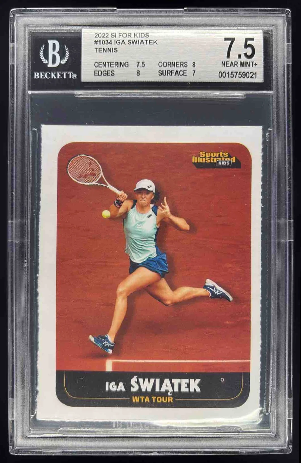2022 Sports Illustrated For Kids #1034 Iga Swiatek BGS 7.5
