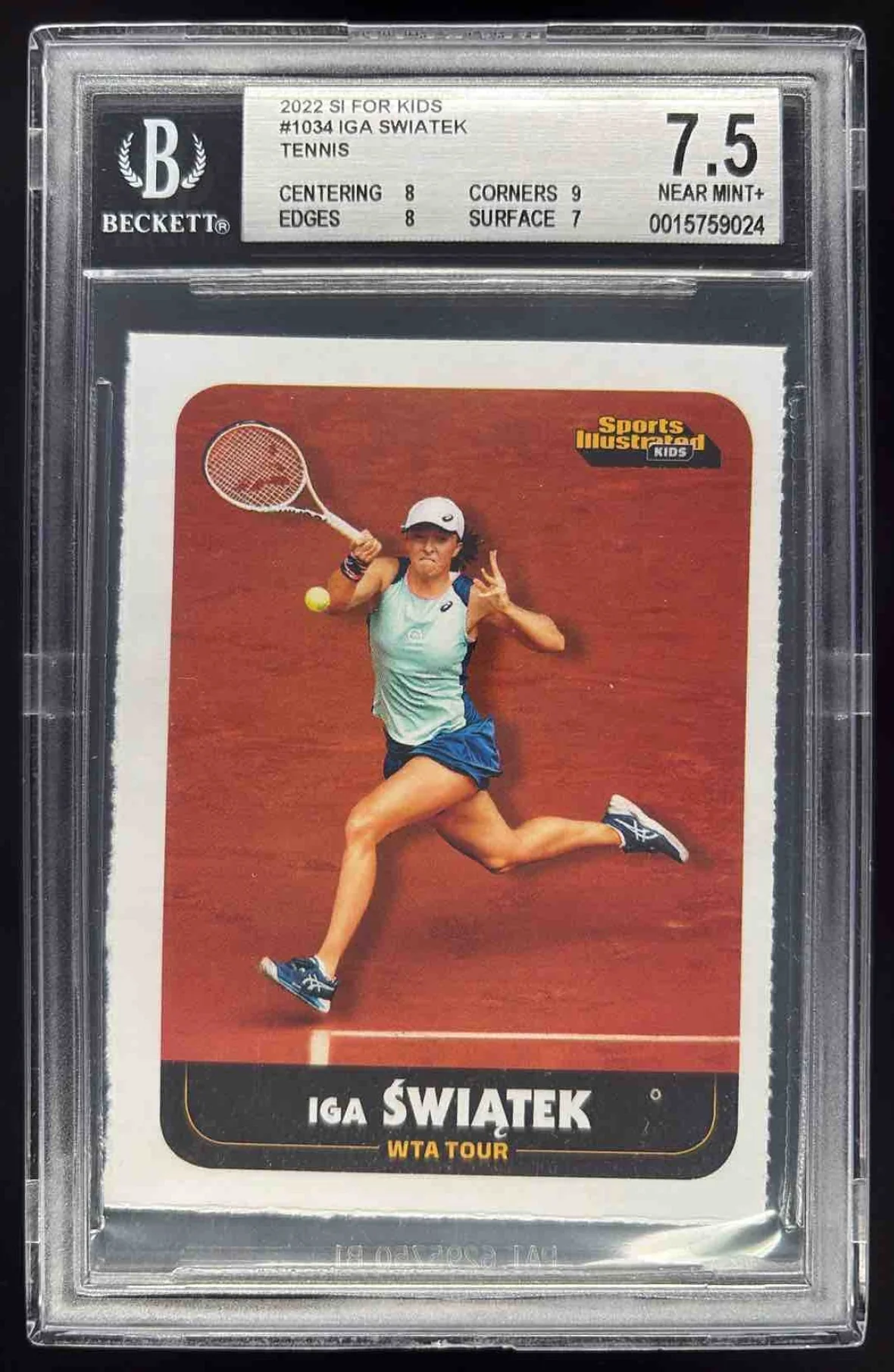 2022 Sports Illustrated For Kids #1034 Iga Swiatek BGS 7.5