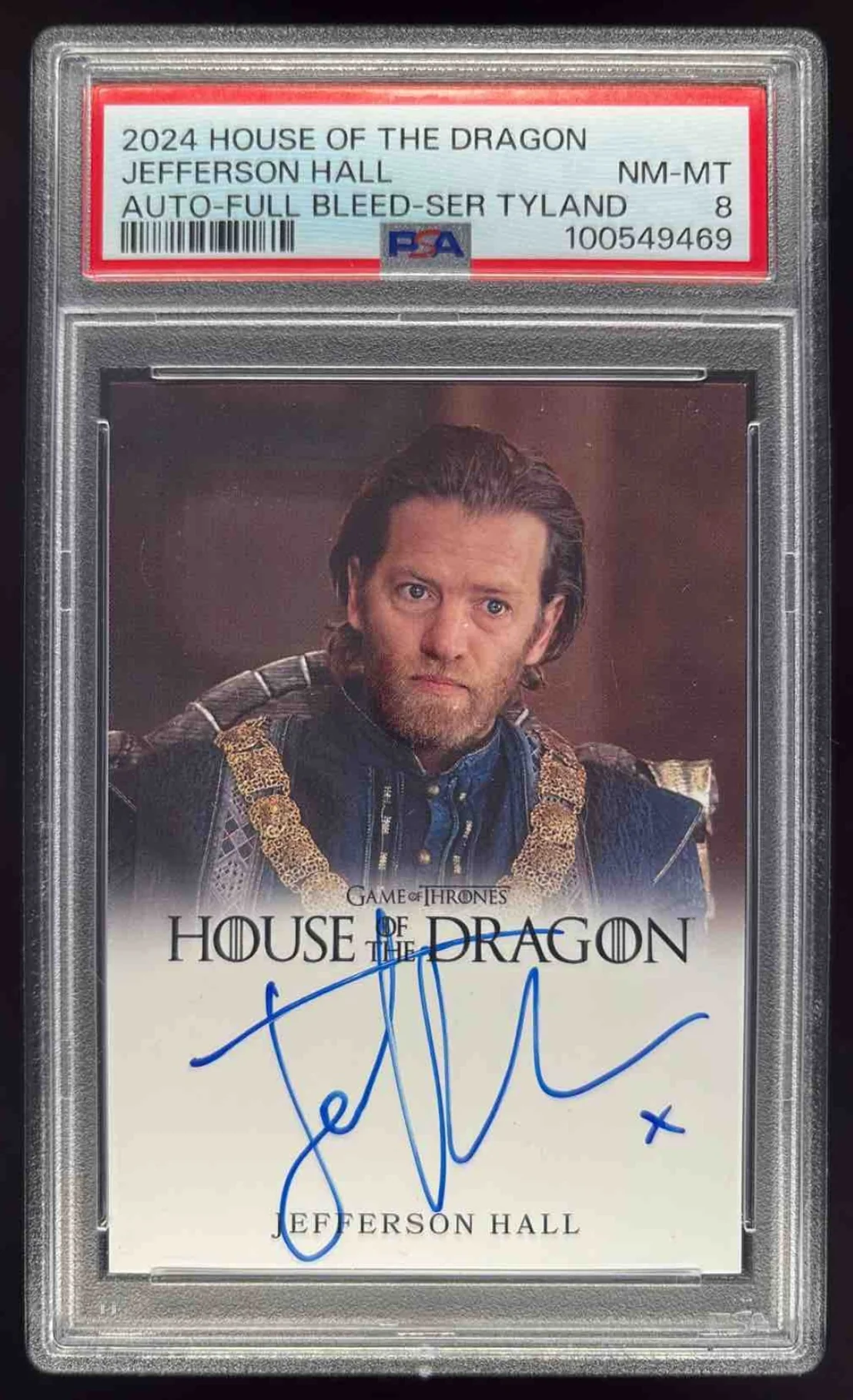 2024 House of the Dragon Auto Jefferson hall Ser Tyland Lannister PSA 8