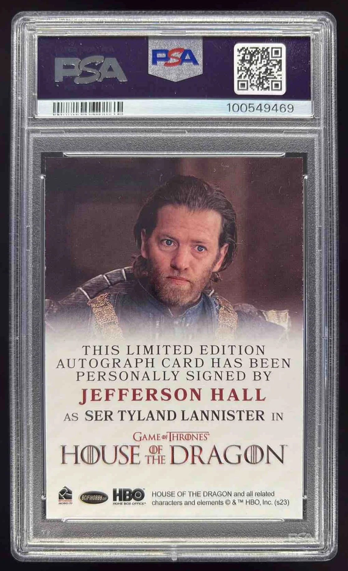 2024 House of the Dragon Auto Jefferson hall Ser Tyland Lannister PSA 8 - Image 2