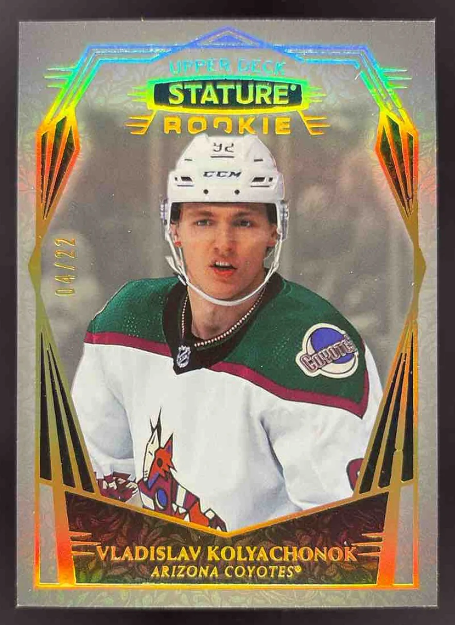 2022 Upper Deck Stature Design Photo Variant #150 Vladislav Kolyachonok RC /22