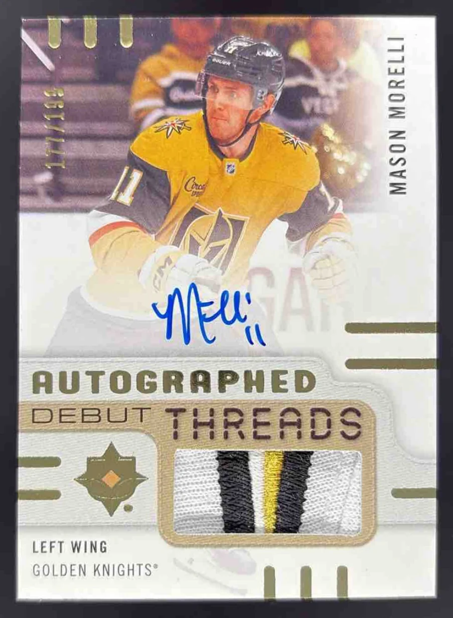 2024-25 Ultimate Collection Debut Threads #ADT-MM Mason Morelli RC Auto /199