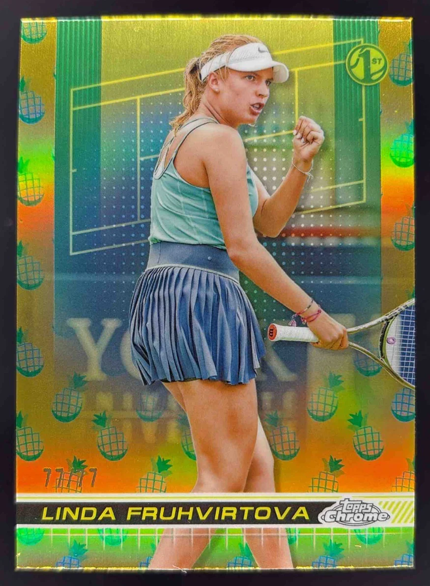 2024 Topps Chrome Gold Pineapple Refractor #68 Linda Fruhvirtova /77