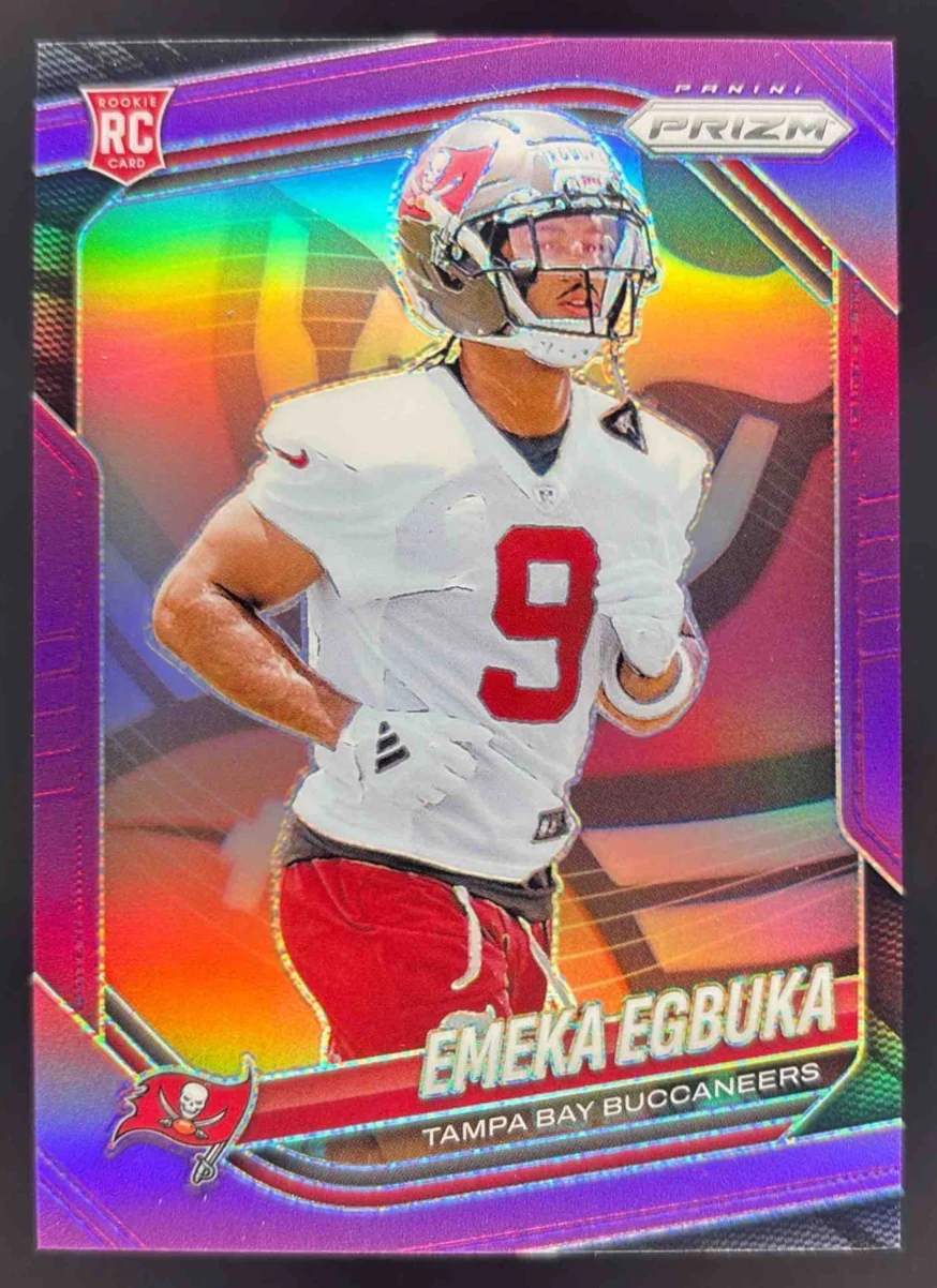 2025 Panini Prizm Purple Prizm #351 Emeka Egbuka RC /125