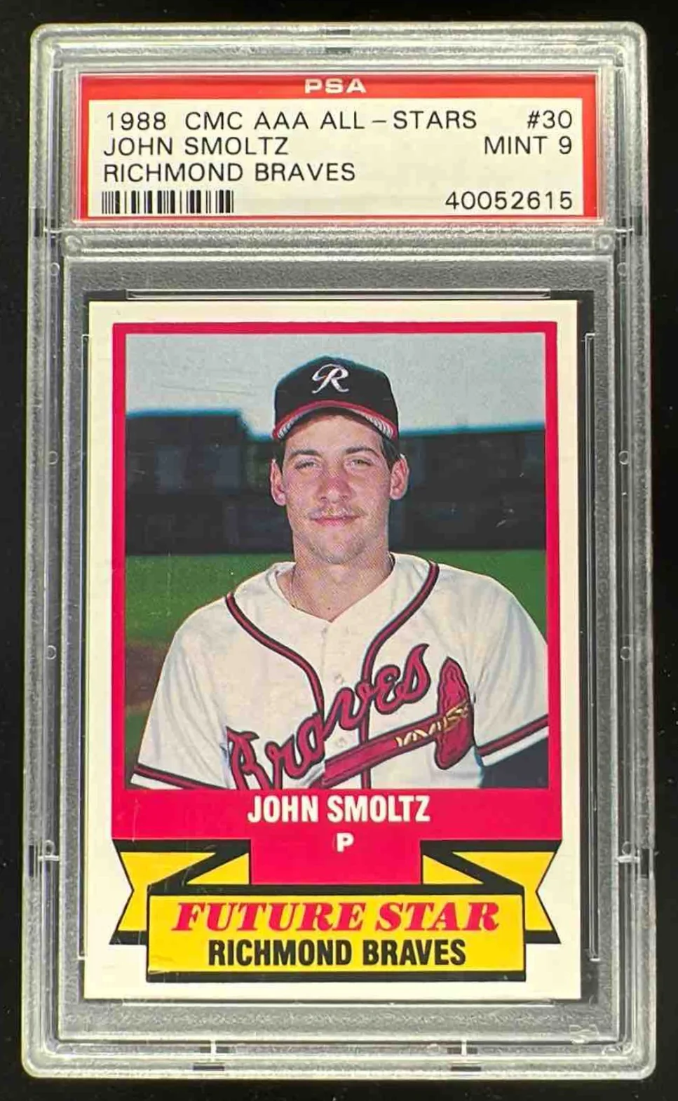1988 CMC AAA All-Stars #30 John Smoltz Richard Braves PSA 9