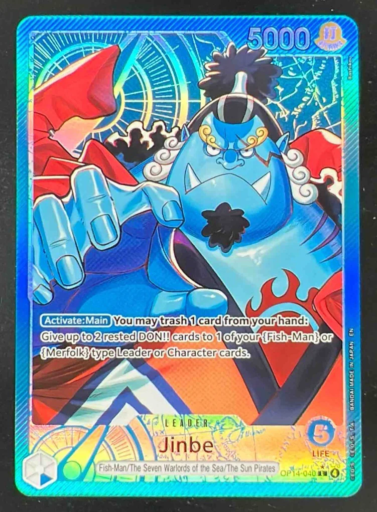One Piece Jinbe - OP14-040 Alternate Art - The Azure Sea's Seven OP14