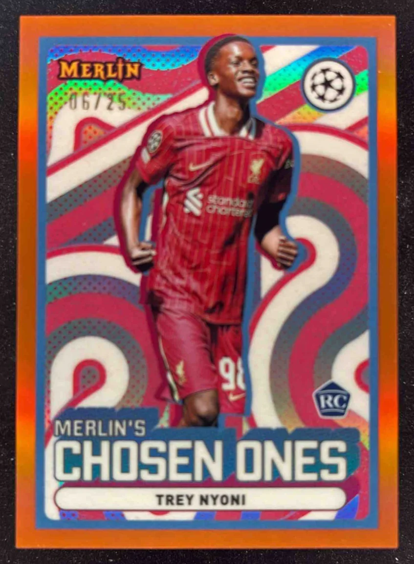 2024-25 Topps Merlin Chrome Chosen One Orange Refractor #MC-13 Trey Nyoni /25