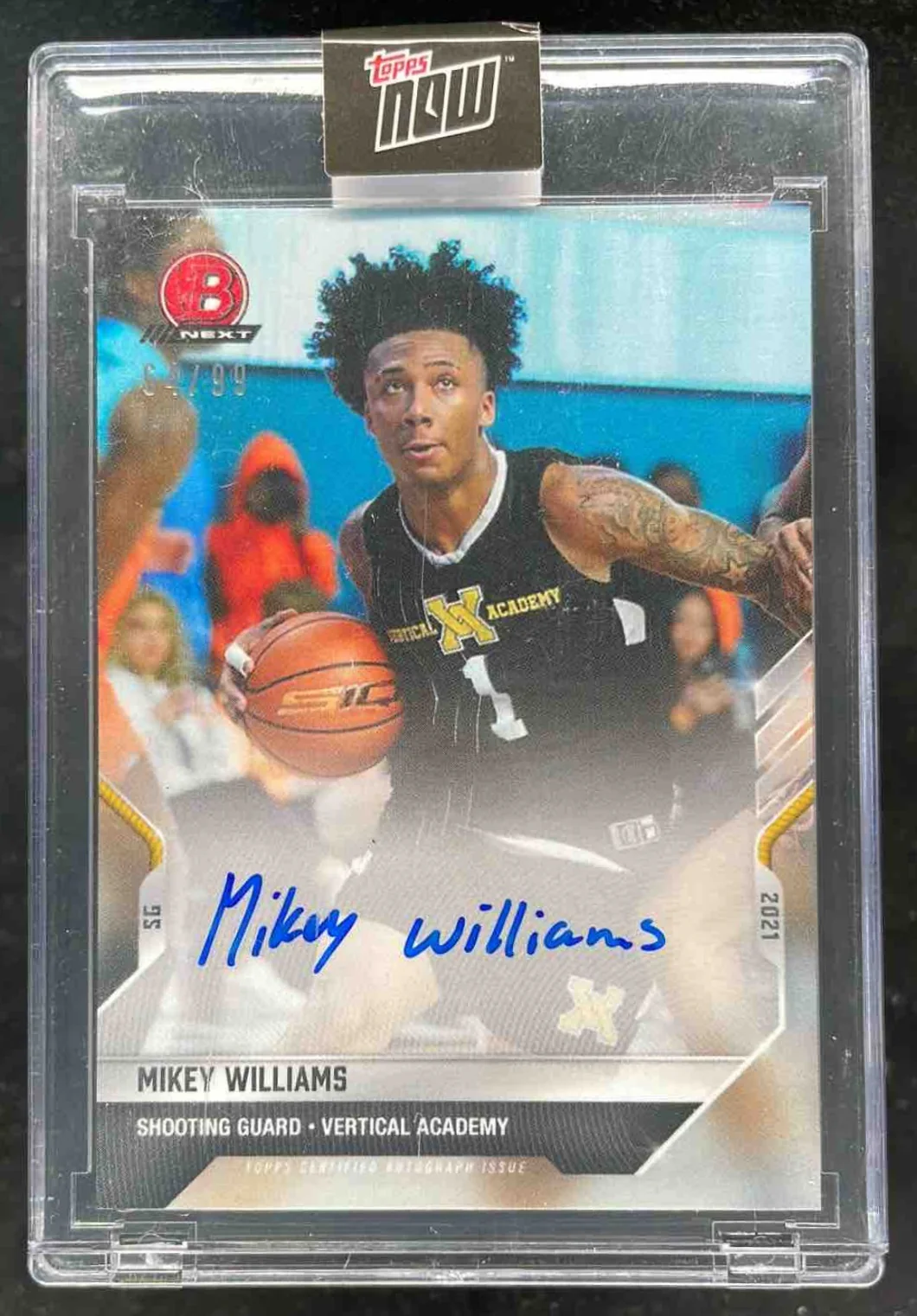 2021 Topps Now Autograph #1A Mikey Williams Auto /99