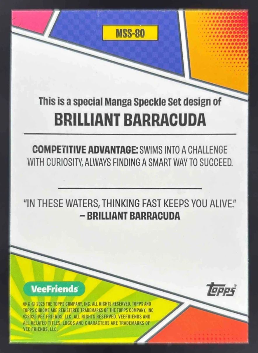 2025 Topps Chrome VeeFriends Manga Speckle #MSS-80 Brilliant Barracuda - Image 2