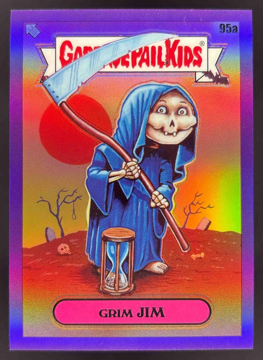 2020 Topps Chrome Garbage Pail Kids Purple #95a Grim Jim /250