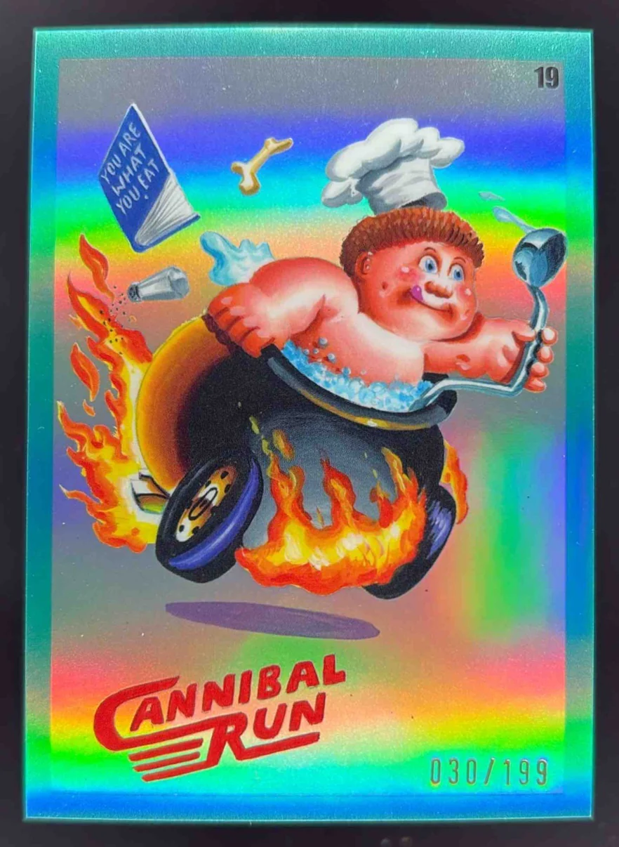 2024 Topps Chrome Garbage Pail Kids Khrome Krashers Aqua #19 Cannibal S /199