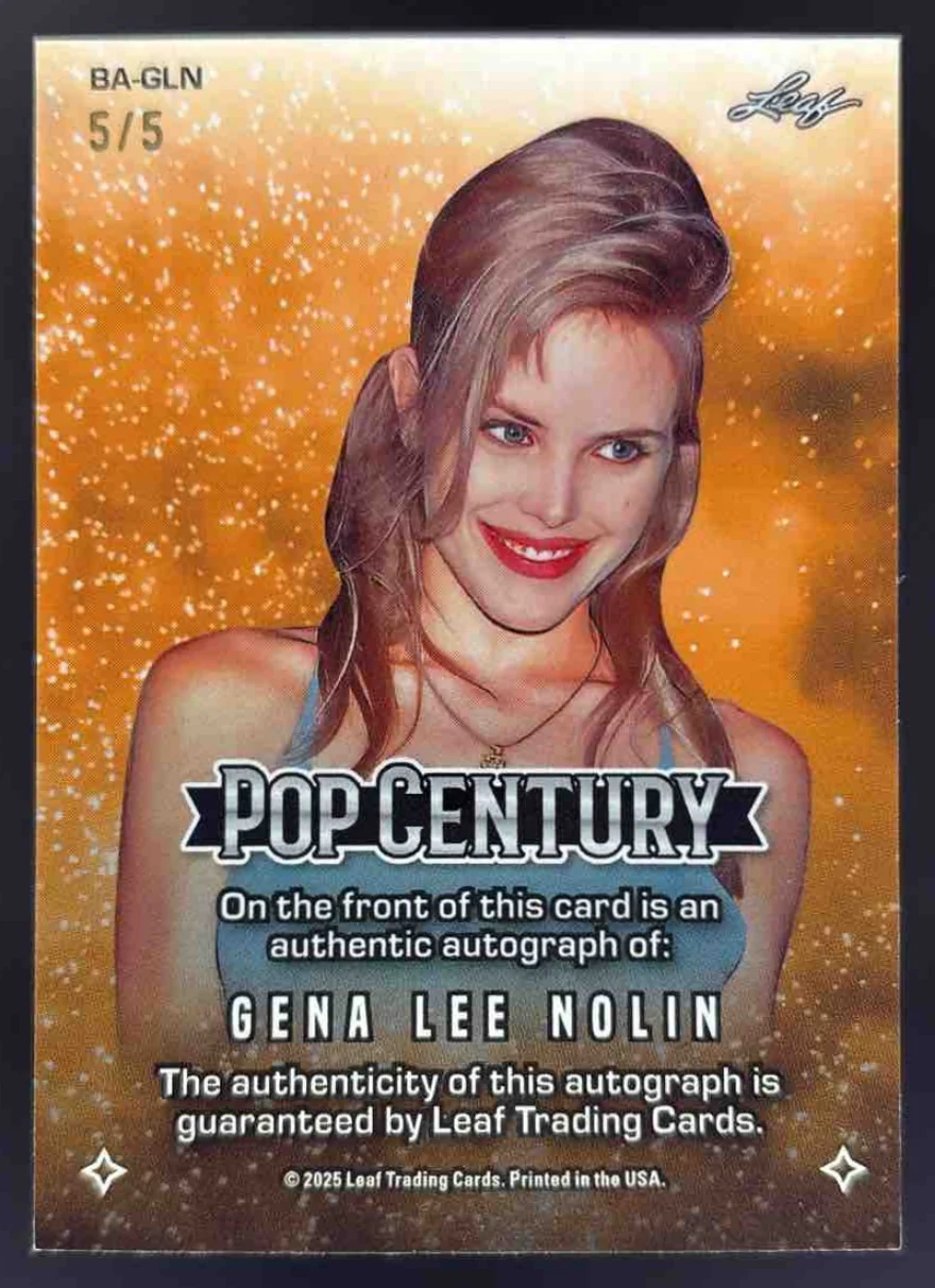 2025 Leaf Metal Pop Century Autographs Crystal Silver Gena Lee Nolin Auto /5 - Image 2