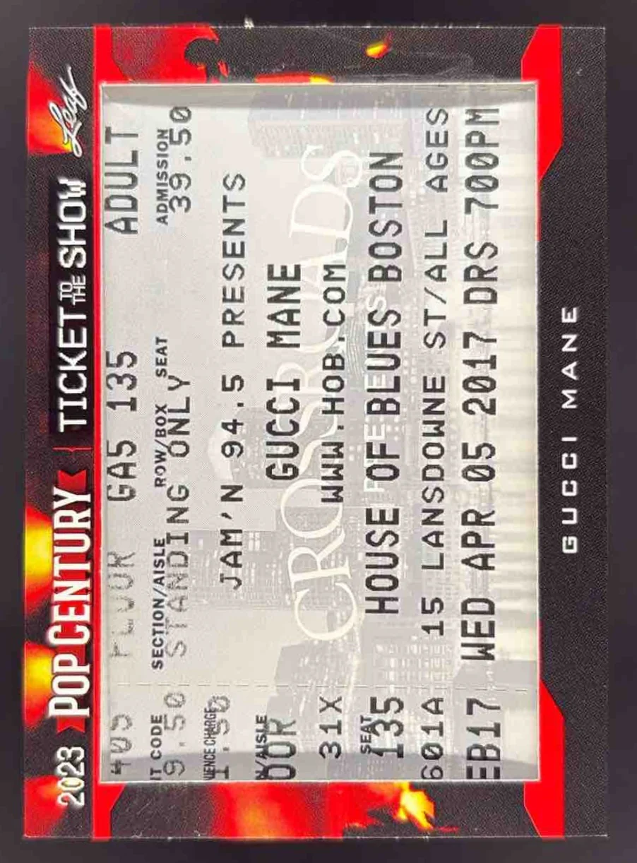 2023 Leaf Pop Century Ticket to the Show #TS-87 Gucci Mane