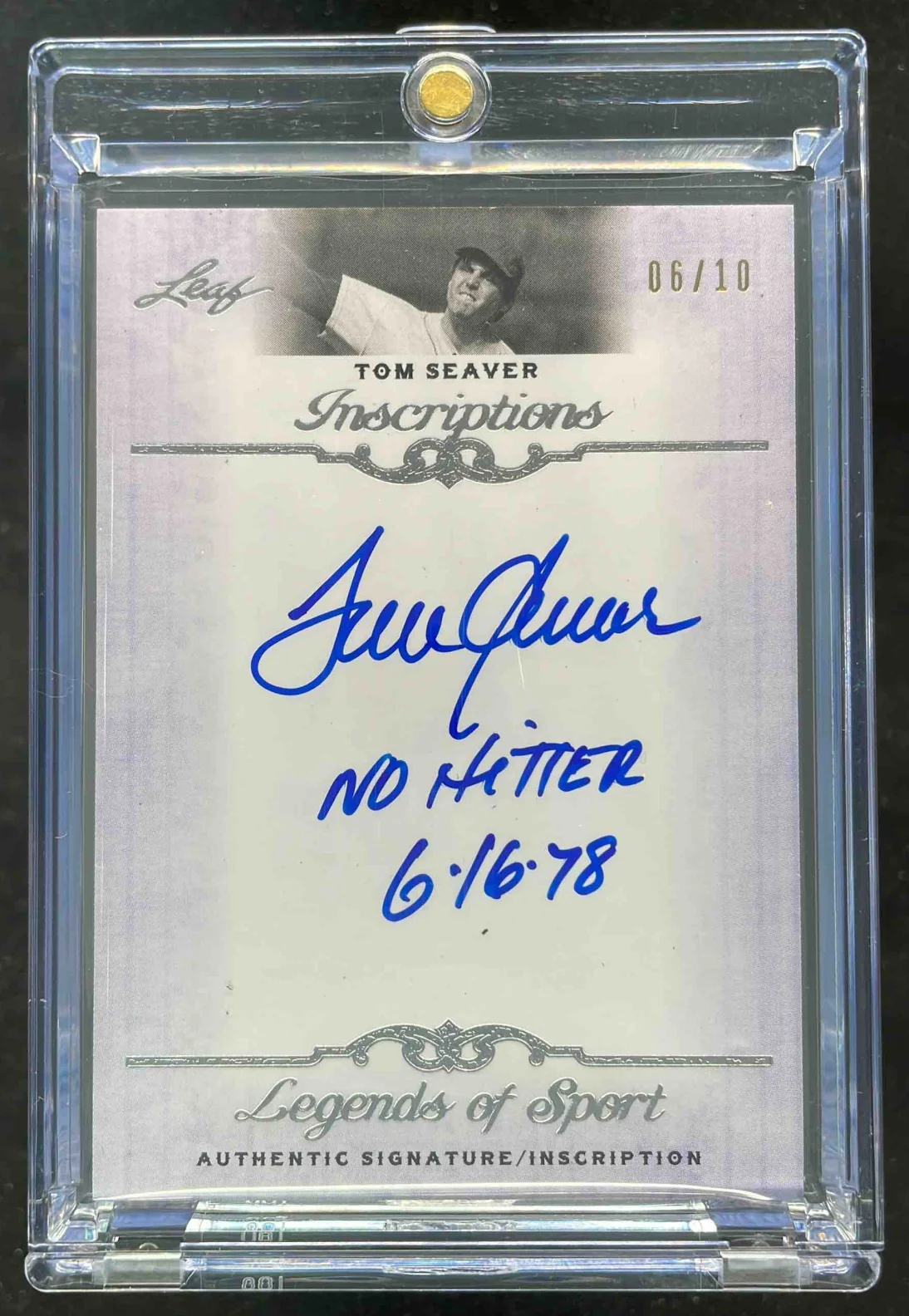 2012 Leaf Inscriptions Silver Foil #ITS1 Tom Seaver Auto /10