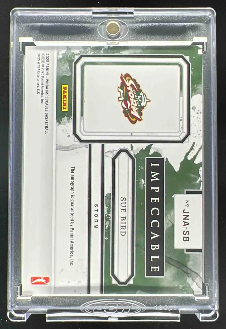 2025 Panini Impeccable WNBA Jersey Number Autographs #2 Sue Bird Auto /10 - Image 2