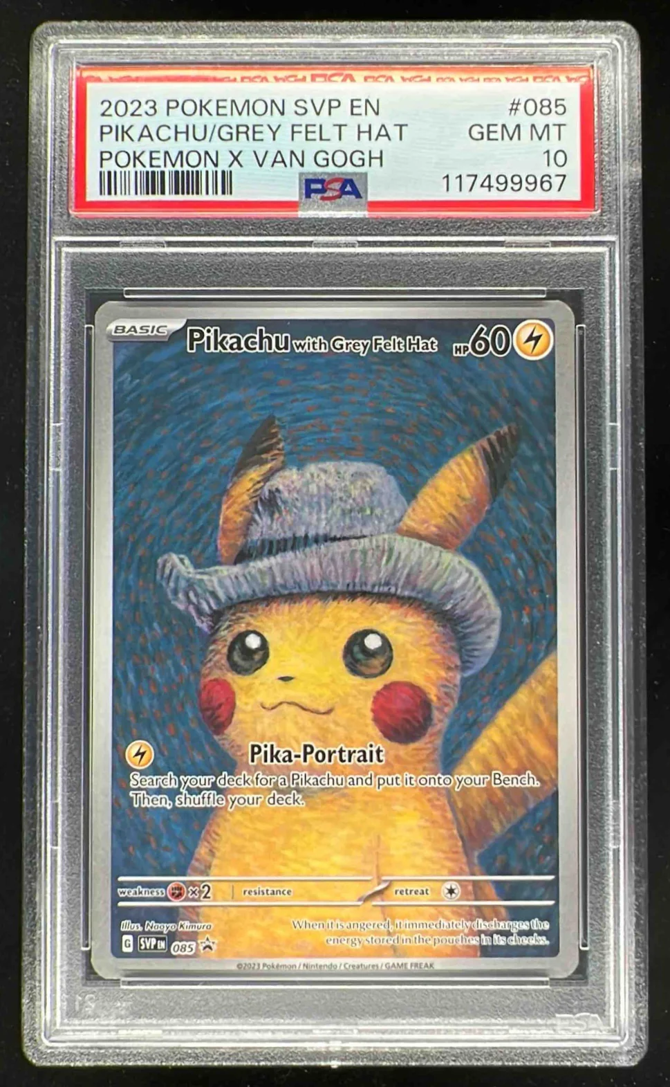 2023 Pokemon SV Black Star Promos - SVP EN Promos #085 Pikachu x Van Gogh PSA 10