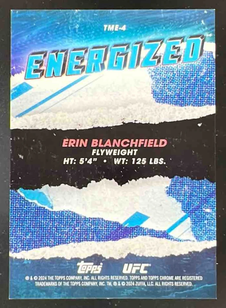 2024 Topps Chrome UFC Energized #TME-4 Erin Blanchfield - Image 2