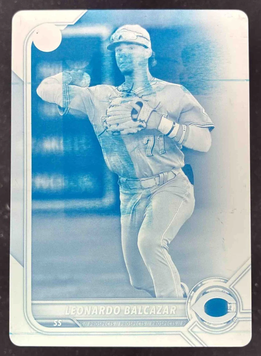 2022 Bowman Draft Printing Plates Cyan #BD-91 Leonardo Balcazar 1/1